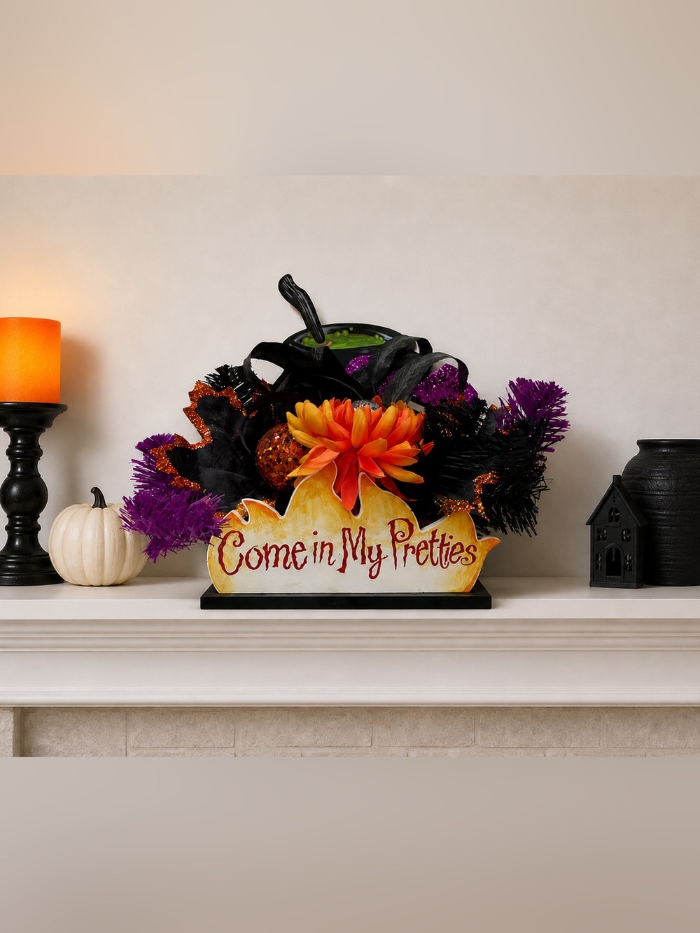 Ashland Michaels Halloween Centerpiece Witch Cauldron Decor